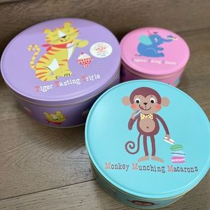 New! Magpie Party Animals Set of 3 Tins